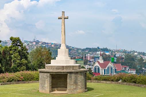 View of the kohima war cemetery in nagaland  India